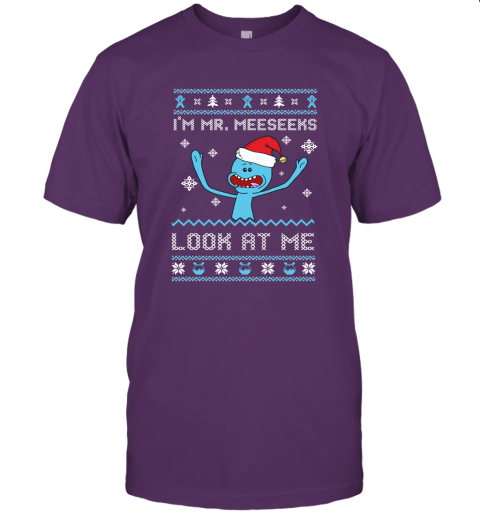 Rick And Morty I'm Mr. Meeseeks, Look At Me Christmas Ugly Unisex Jersey Tee