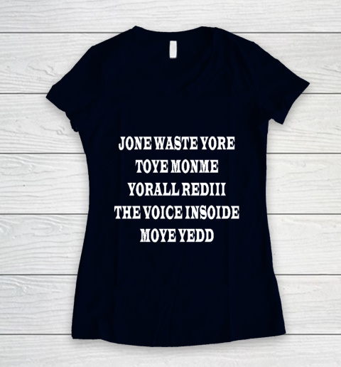 Jone Waste Your Time Women's V-Neck T-Shirt 2