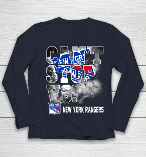 NHL New York Rangers Hockey Can't Stop Vs Youth Long Sleeve 2