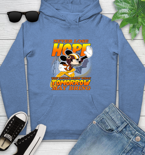 Washington Redskins NFL Football Mickey Disney Never Lose Hope Youth Hoodie 13