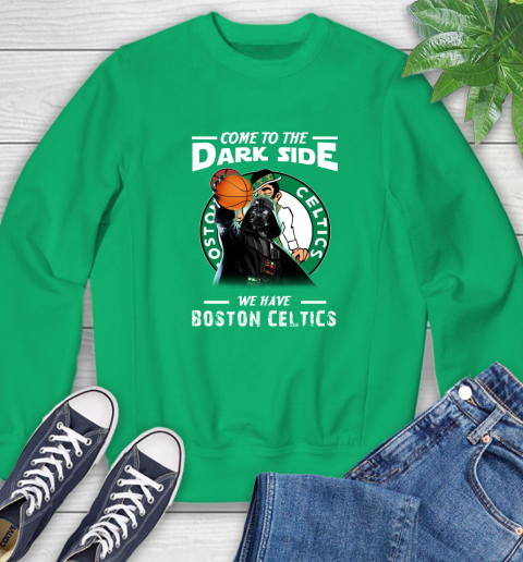 NBA Come To The Dark Side We Have Boston Celtics Star Wars Darth Vader Basketball Sweatshirt 7