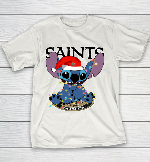 New Orleans Saints NFL Football noel stitch Christmas Youth T-Shirt