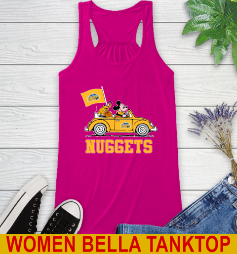 NBA Basketball Denver Nuggets Pluto Mickey Driving Disney Shirt Racerback Tank 8