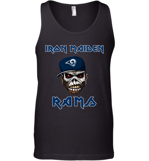 NFL Los Angeles Rams Iron Maiden Rock Band Music Football Sports 6qyV84uktoP unisex tank 17 95 151514 front black