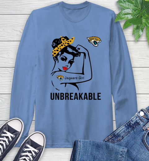 NFL Jacksonville Jaguars Girl Unbreakable Football Sports Long Sleeve T-Shirt 10