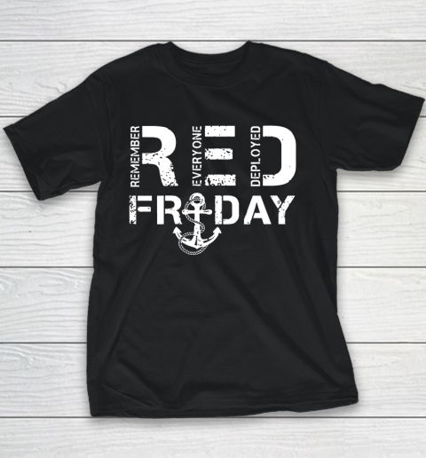 On Fridays We Wear Red Friday Military Navy Soldiers Youth T-Shirt