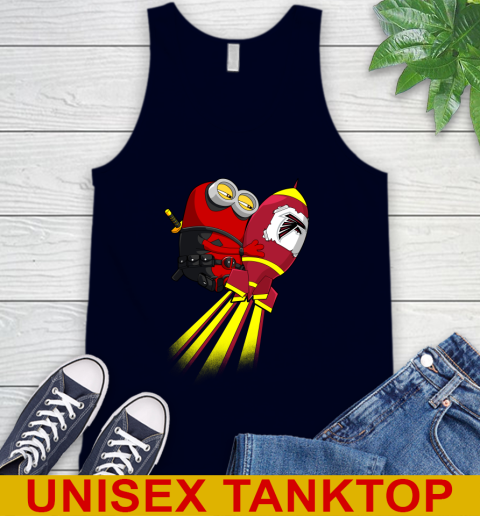NFL Football Atlanta Falcons Deadpool Minion Marvel Shirt Tank Top 2