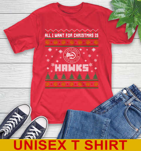 NBA All I Want For Christmas Is Atlanta Hawks Basketball Sports 12
