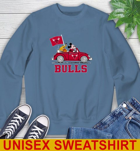 NBA Basketball Chicago Bulls Pluto Mickey Driving Disney Shirt Sweatshirt 8