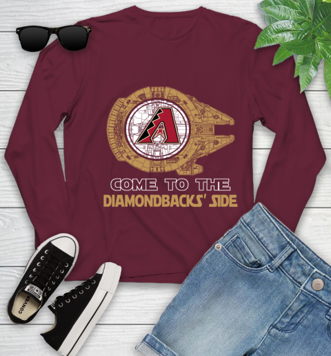 MLB Come To The Arizona Diamondbacks Side Star Wars Baseball Sports Youth Long Sleeve 6