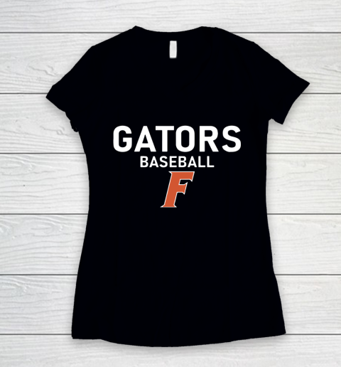 Florida Gator Baseball Women's V-Neck T-Shirt