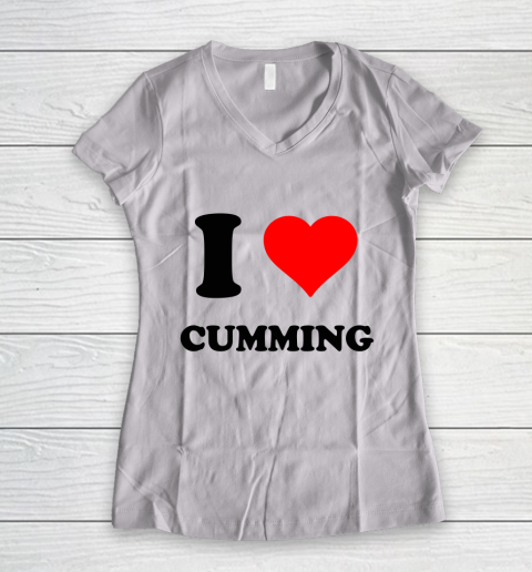 I Heart Cumming  I Love Cumming Women's V-Neck T-Shirt