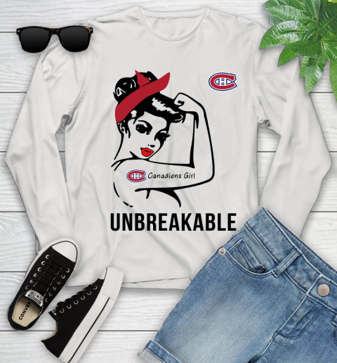 NHL Montreal Canadiens Girl Unbreakable Hockey Sports Youth Long Sleeve