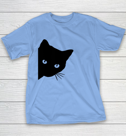 Black Cat Face Watching Funny Cat Halloween Gifts Cat Lovers T Shirt.QZSPTYUYC4 Youth T-Shirt 7