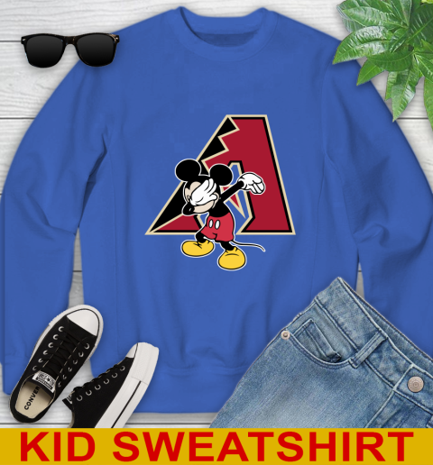 Arizona Diamondbacks MLB Baseball Dabbing Mickey Disney Sports Youth Sweatshirt 7