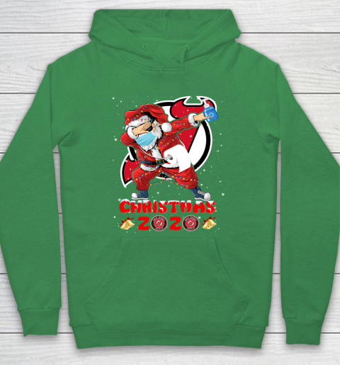 New Jersey Devils Funny Santa Claus Dabbing Christmas 2020 NHL Hoodie 5