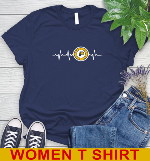 Indiana Pacers NBA Basketball Heart Beat Shirt Women's T-Shirt 12