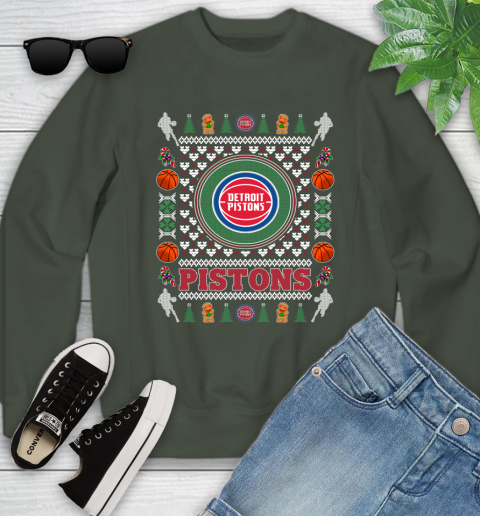 Detroit Pistons Merry Christmas NBA Basketball Loyal Fan Ugly Shirt 123