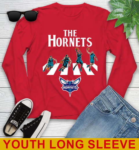 NBA Basketball Charlotte Hornets The Beatles Rock Band Shirt Youth Long Sleeve - Image 12