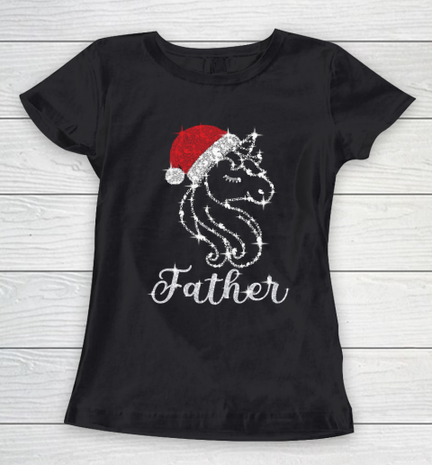 Father's Day Funny Gift Ideas Apparel  Cute Dabbing Unicorn Father Funny Christmas Gift T Shirt Women's T-Shirt