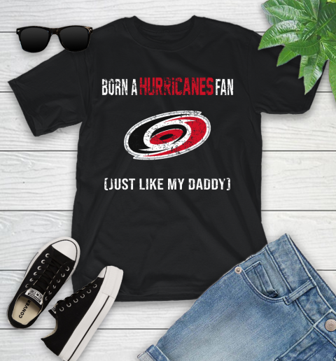 NHL Carolina Hurricanes Hockey Loyal Fan Just Like My Daddy Shirt Youth T-Shirt