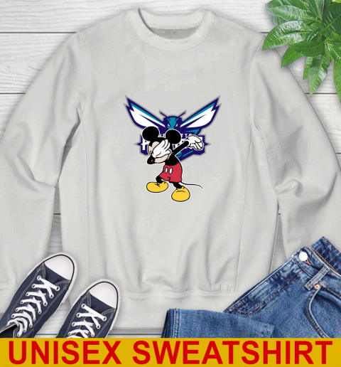 Charlotte Hornets NBA Basketball Dabbing Mickey Disney Sports Sweatshirt 5