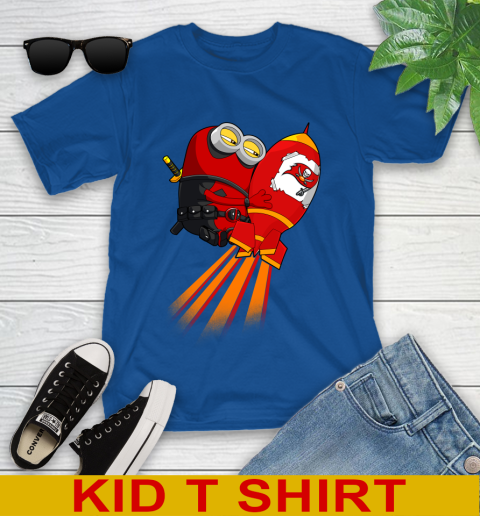 NFL Football Tampa Bay Buccaneers Deadpool Minion Marvel Shirt Youth T-Shirt 10