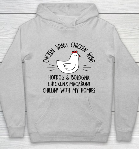 Viral Chicken Wing Chicken Wing Hot Dog Bologna Song Lyric Hoodie 4