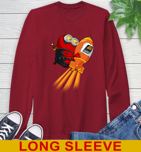 NBA Basketball Phoenix Suns Deadpool Minion Marvel Shirt Long Sleeve T-Shirt 9
