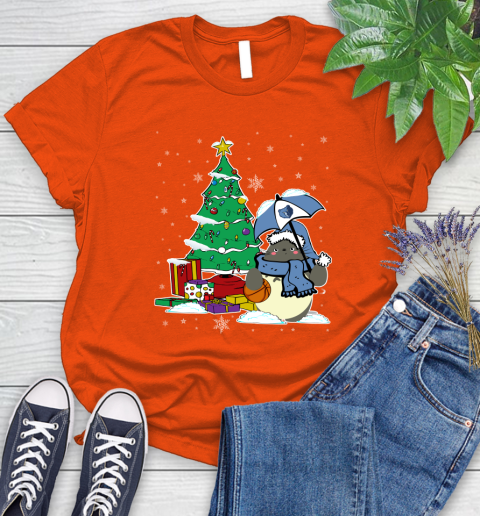 Memphis Grizzlies NBA Basketball Cute Tonari No Totoro Christmas Sports Women's T-Shirt 3