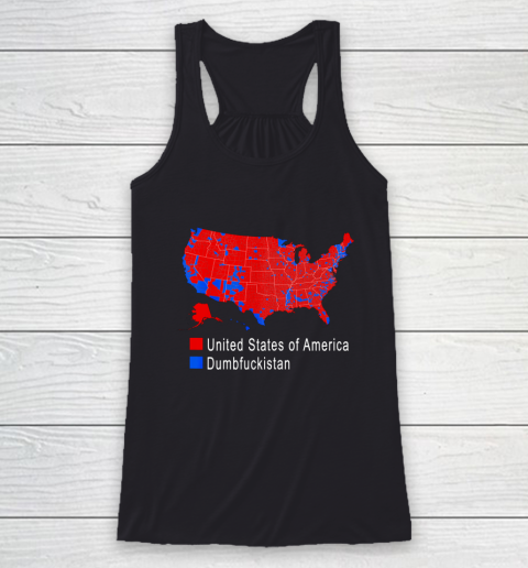 Election Map United States of America Dumbfuckistan Racerback Tank