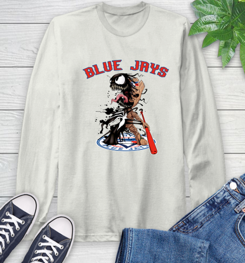 MLB Toronto Blue Jays Baseball Venom Groot Guardians Of The Galaxy Long Sleeve T-Shirt 12