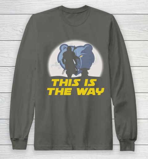 Memphis Grizzlies NBA Basketball Star Wars Yoda And Mandalorian This Is The Way Long Sleeve T-Shirt 5