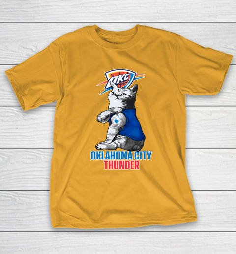 NBA Basketball My Cat Loves Oklahoma City Thunder T-Shirt 2