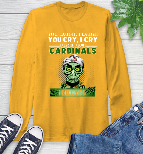 MLB Talk Shit St.Louis Cardinals I Kill You Achmed The Dead Terrorist Jeffrey Dunham Baseball Long Sleeve T-Shirt 2
