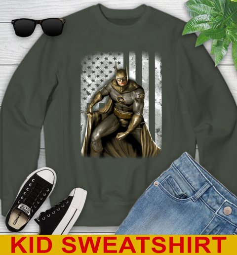 Anaheim Ducks NHL Hockey Batman DC American Flag Shirt Youth Sweatshirt 8