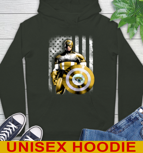 Jacksonville Jaguars NFL Football Captain America Marvel Avengers American Flag Shirt Hoodie 12
