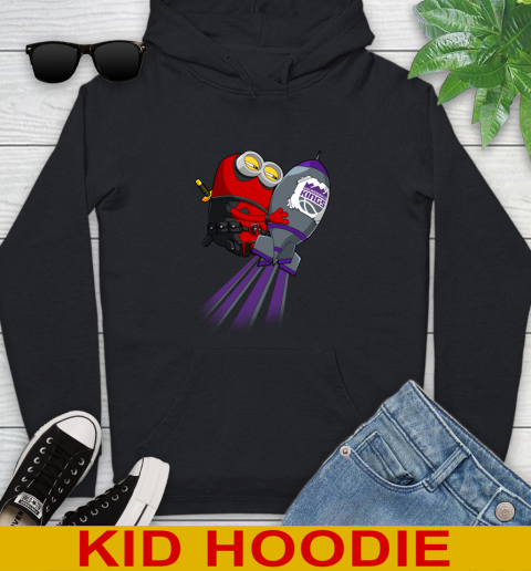 NBA Basketball Sacramento Kings Deadpool Minion Marvel Shirt Youth Hoodie