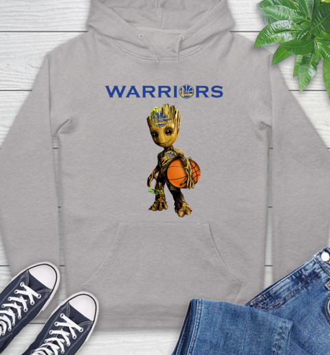 Golden State Warriors NBA Basketball Groot Marvel Guardians Of The Galaxy Hoodie 12