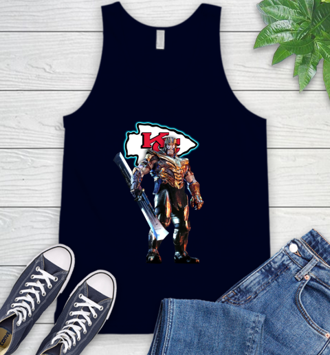 NFL Thanos Gauntlet Avengers Endgame Football Kansas City Chiefs Tank Top 3