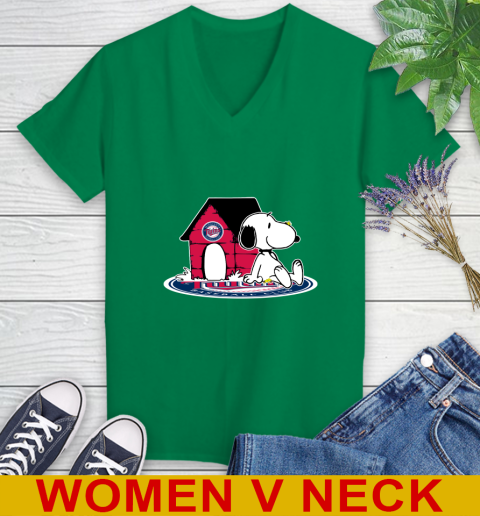 MLB Baseball Minnesota Twins Snoopy The Peanuts Movie Shirt Women's V-Neck T-Shirt 6