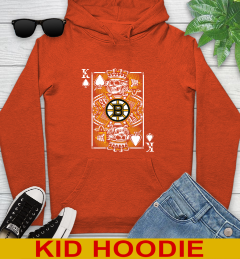 Boston Bruins NHL Hockey The King Of Spades Death Cards Shirt Youth Hoodie 4