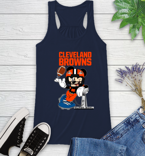 NFL Cleveland Browns Mickey Mouse Disney Super Bowl Football T Shirt Racerback Tank 12