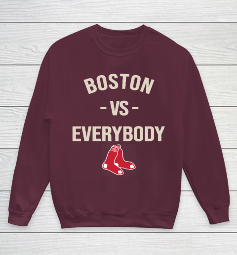 Boston Red Sox Vs Everybody Youth Sweatshirt 4