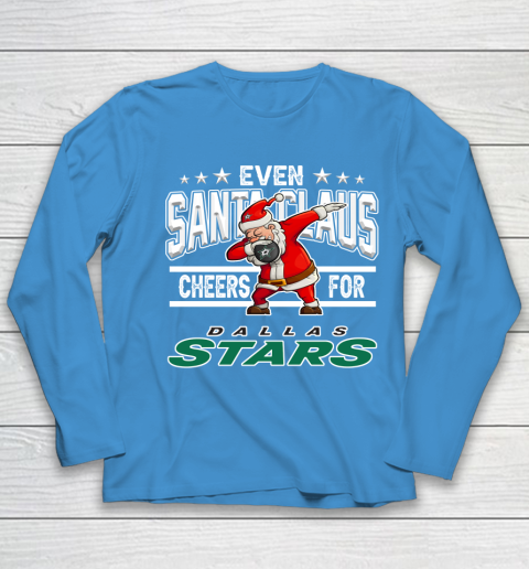 Dallas Stars Even Santa Claus Cheers For Christmas NHL Youth Long Sleeve 5