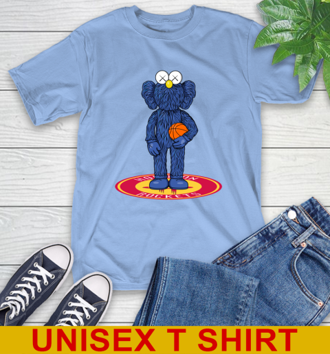 NBA Basketball Houston Rockets Kaws Bff Blue Figure Shirt T-Shirt 11