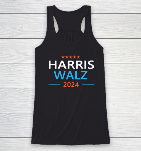 Harris Walz 2024 For President Patriotic Kamala Democrat Racerback Tank