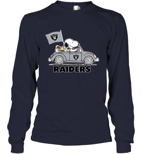 Snoopy And Woodstock Ride The Oakland Raiders Car - Rookbrand