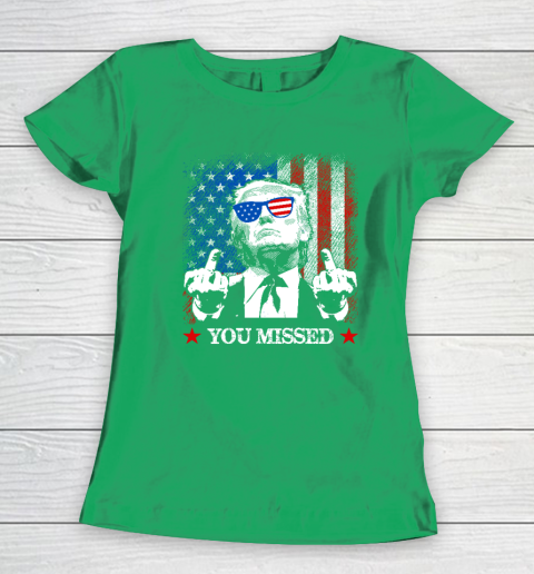 You Missed Trump 2024 US American Flag Women's T-Shirt 4