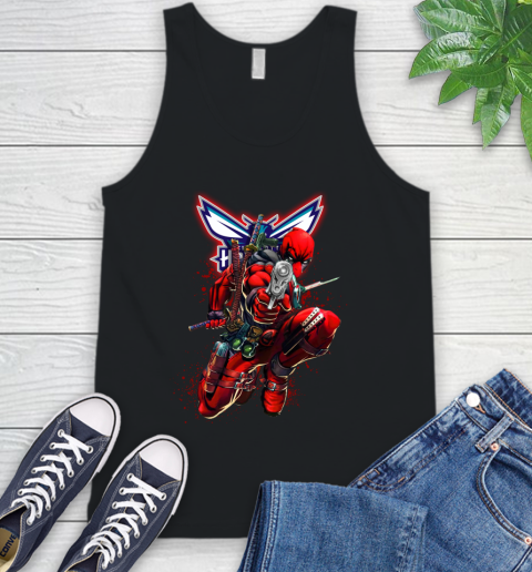 NBA Deadpool Marvel Comics Sports Basketball Charlotte Hornets Tank Top 2